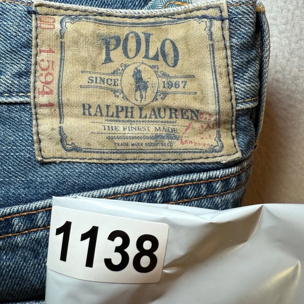 Vintage Polo Ralph Lauren Jeans 36x30 Classic Fit Y2K Distressed Denim USA